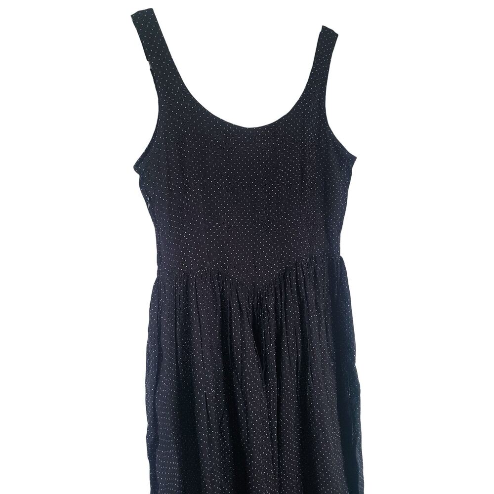 World of Crow Gathered Waist Polka-dot Cotton Midi Dress Size XS NWT - Picture 6 of 7